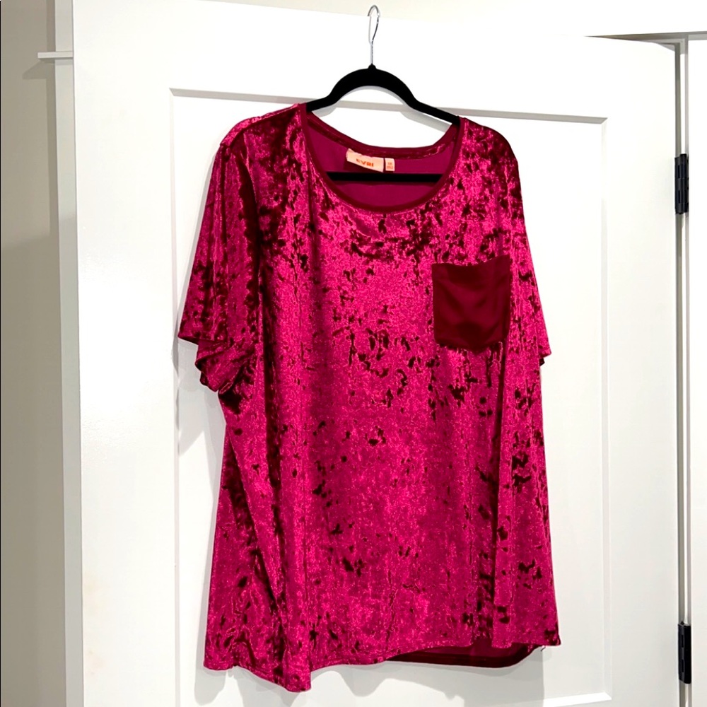 Crushed velvet blouse
